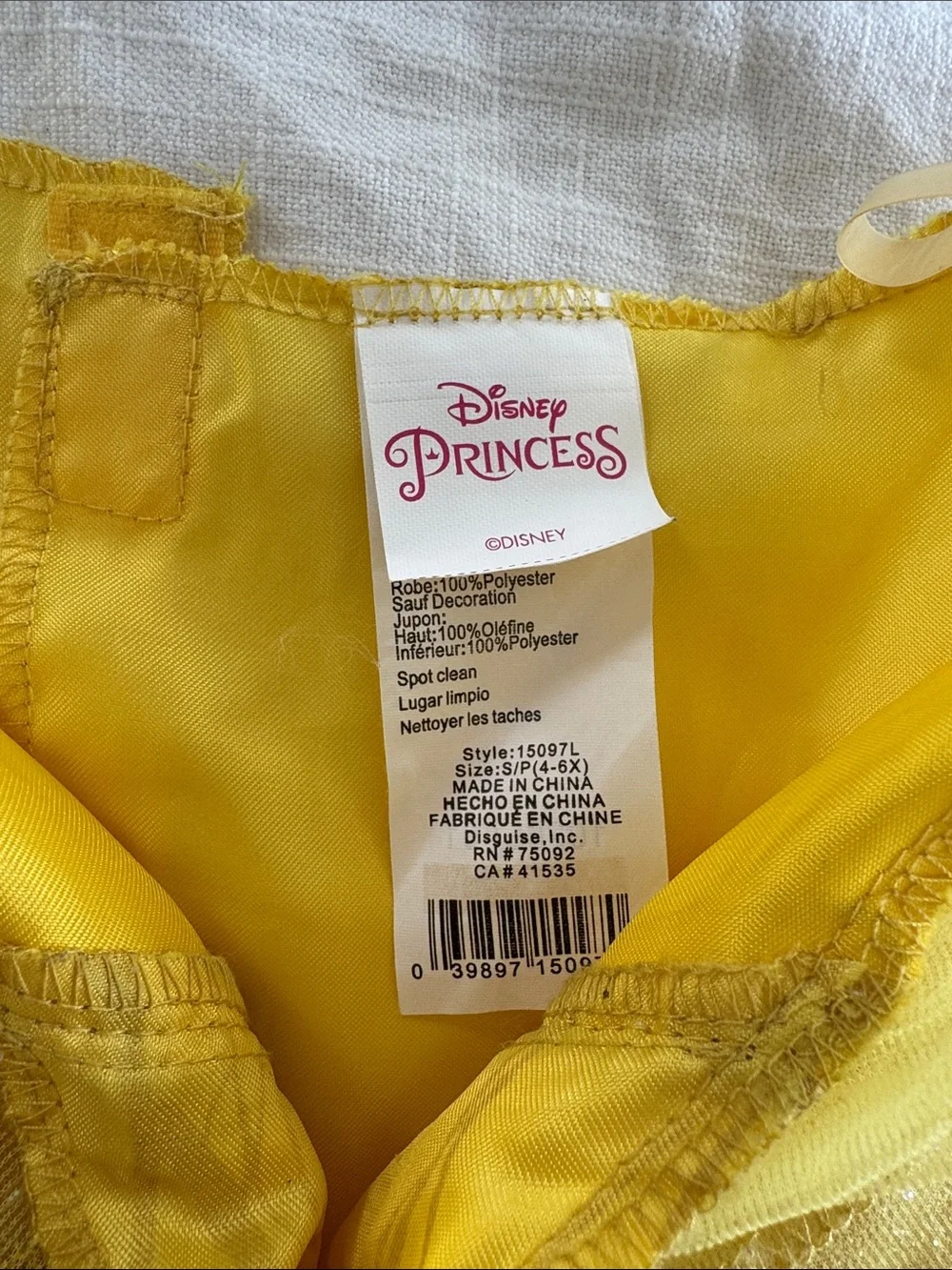 Disney Yellow Belle-Inspired Girls' Princess Dress